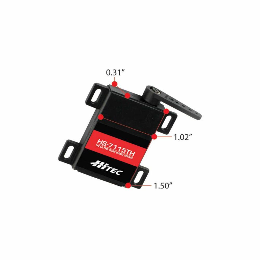 Hitec RCD Inc. HS-7115TH Thin Digital HV Titanium Gear Slim Wing Servo 2 Hitec RCD Inc. HS-7115TH Thin Digital HV Titanium Gear Slim Wing Servo - Image 2