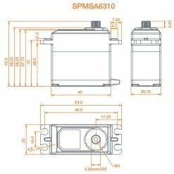 Spektrum A6310 Standard Digital HV High Torque Brushless Metal Gear Aircraft Servo -RC Radios Sales 2022 SPMSA6310 A10 163Z1NI5 1