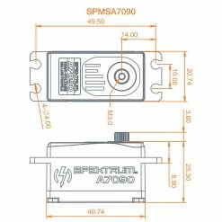 Spektrum A7090 Brushless Low Profile Metal Gear HV Servo -RC Radios Sales 2022 SPMSA7090 A5 POGMHQAG 1