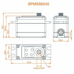 Spektrum S6245 Standard Digital High Speed High Torque Surface Servo -RC Radios Sales 2022 SPMSS6245 A11 PUAYNCKD