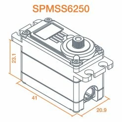 Spektrum S6250 Standard Digital HV High Torque Metal Gear Waterproof Surface Servo -RC Radios Sales 2022 SPMSS6250 A11 ZB1IEIOC 1